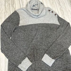Grey and black soft sweater